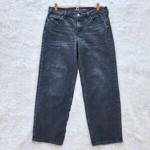 Old Navy Black Midrise Boyfriend Loose Jeans‎